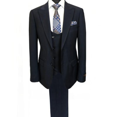 Men's 3-Piece Dark Navy Slim Fit Suit