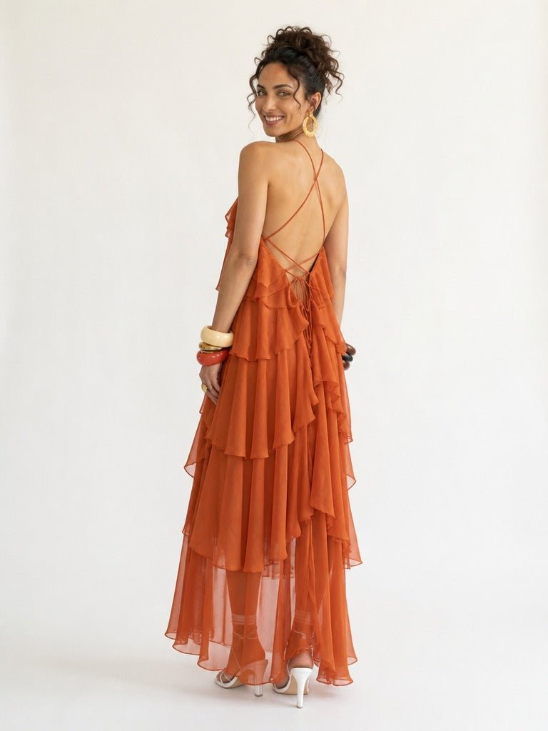 Wanderlust Ruffled Tiered Maxi Dress