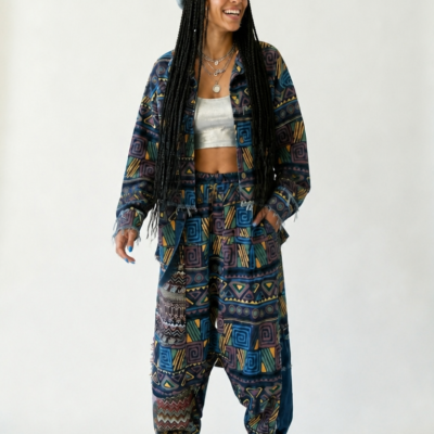 Wild Heart Printed Denim Set