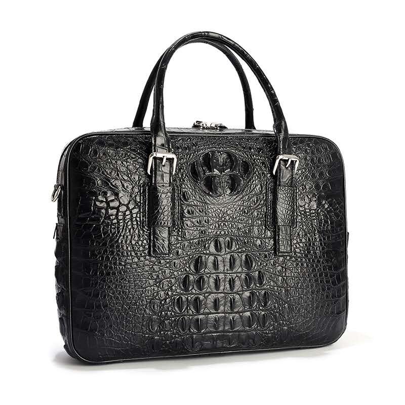Don John Genuine Crocodile Leather Laptop Bag