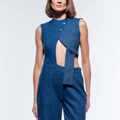 Lustrous Denim Jumpsuit